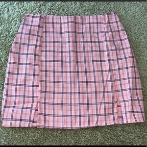 Pink Plaid Skirt (Never Worn)